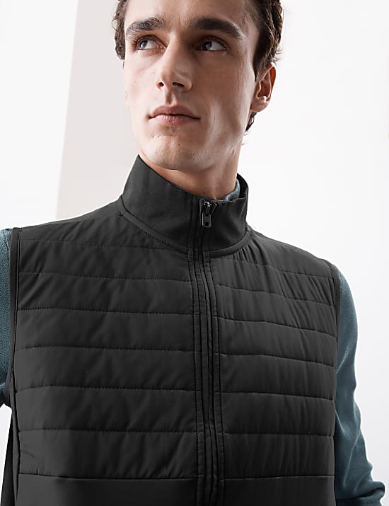 Funnel Neck Quilted Gilet