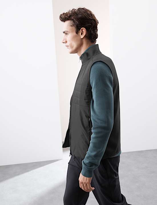 Funnel Neck Quilted Gilet