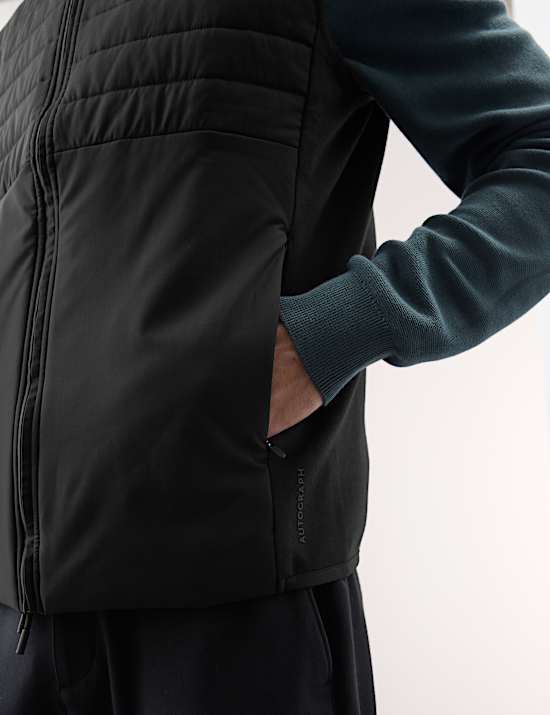 Funnel Neck Quilted Gilet