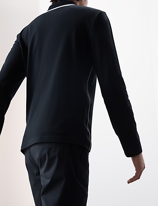 Gestreiftes Poloshirt mit hohem Baumwollanteil