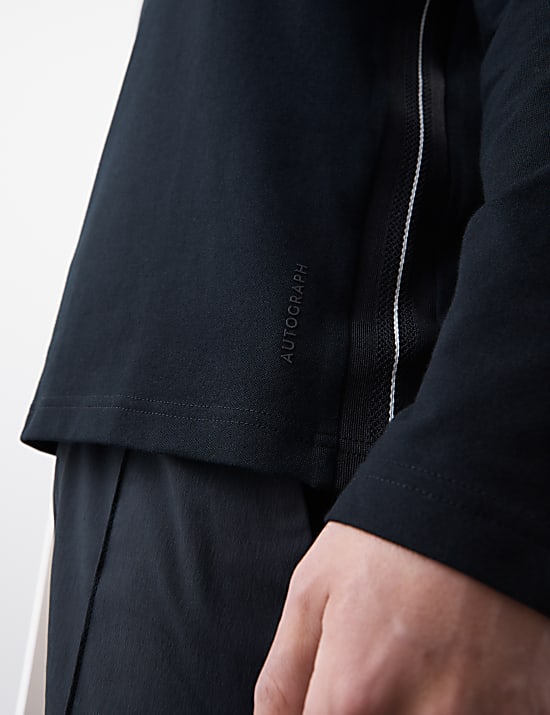 Gestreiftes Poloshirt mit hohem Baumwollanteil