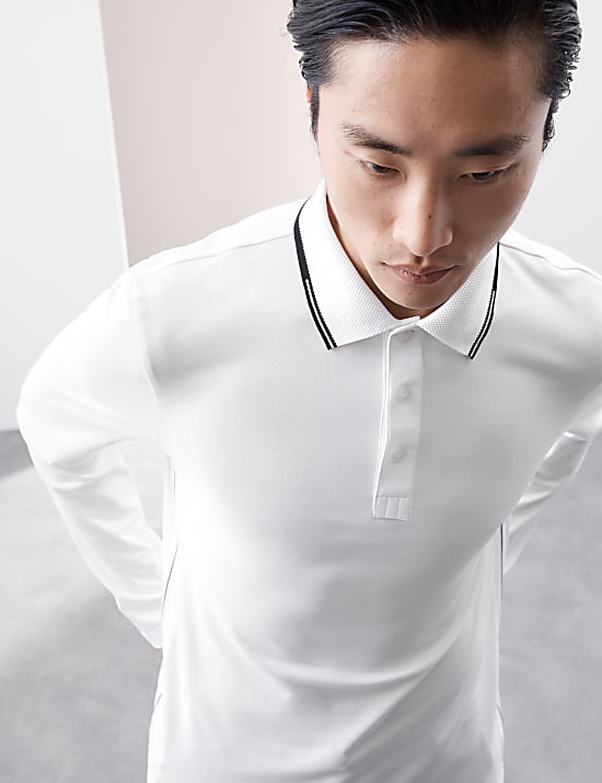 Cotton Rich Tipped Polo Shirt