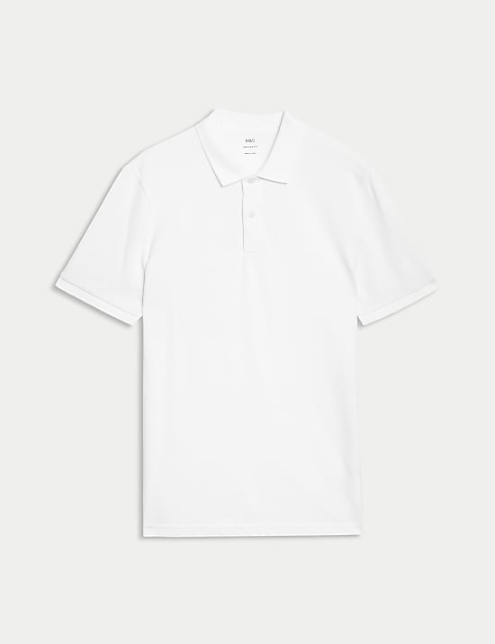 Pure Cotton Pique Regular Fit Polo Shirt