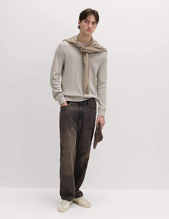 Pure Cotton 2-Tone Waffle Sweatshirt