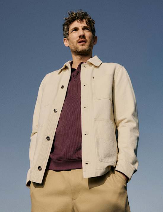 Μπλούζα πόλο με ανάγλυφο σχέδιο από 100% βαμβάκι