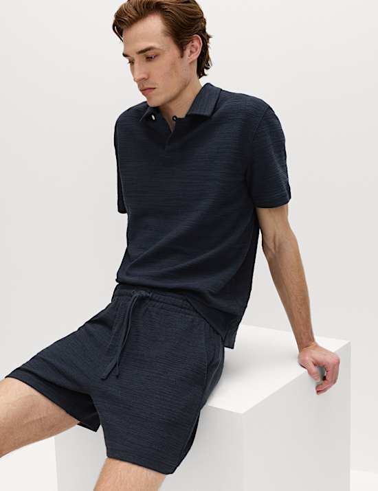 Boucl&eacute; Cotton Rich Shorts