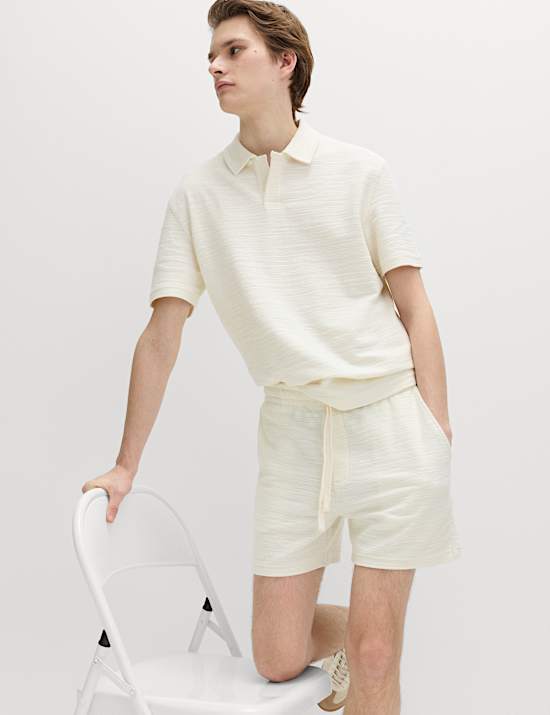 Boucl&eacute; Cotton Rich Shorts