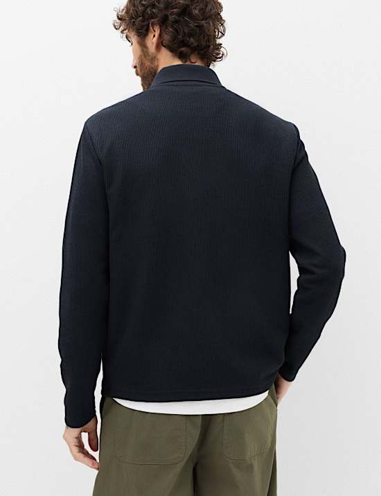 Geribd overshirt van katoenmix