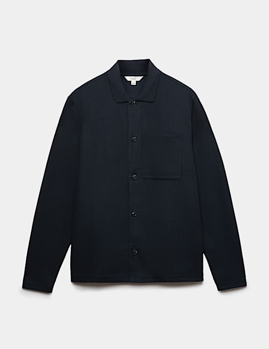 Geribd overshirt van katoenmix