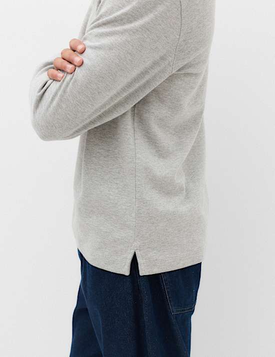 Cotton Rich Cosy Long Sleeve Henley Shirt