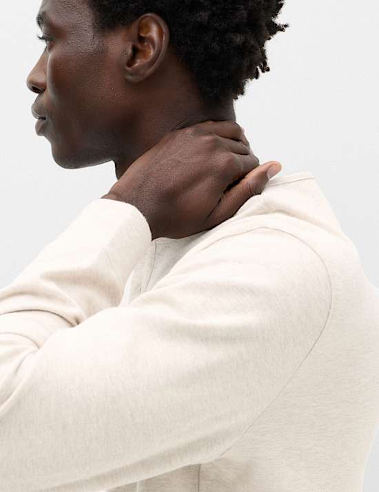 Cotton Rich Cosy Long Sleeve Henley Shirt