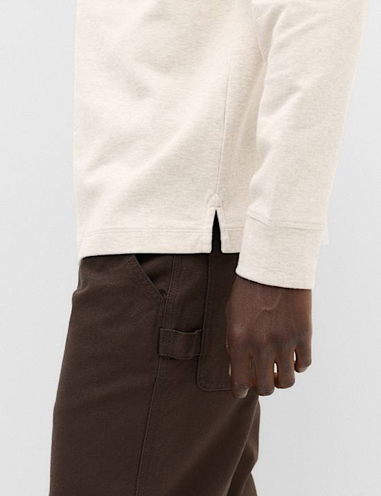 Cotton Rich Cosy Long Sleeve Henley Shirt