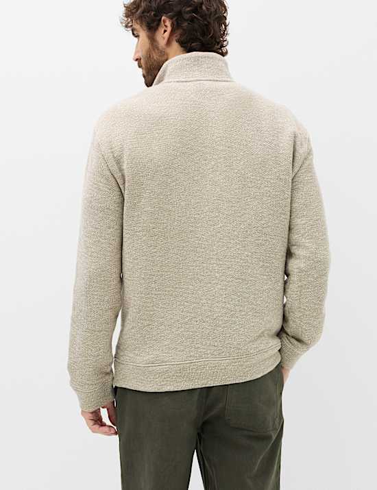 Pure Cotton Funnel Neck Overshirt