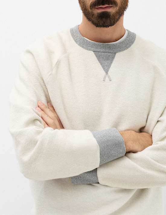 Cotton Rich Crew Neck Sweatshirt