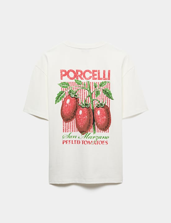 Oversized Pure Cotton Graphic Short Sleeve T-Shirt