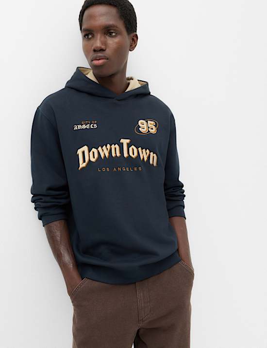 Cotton Rich Graphic Hoodie