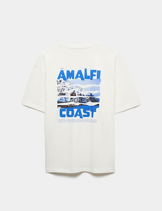 Oversized Pure Cotton Graphic Short Sleeve T-Shirt