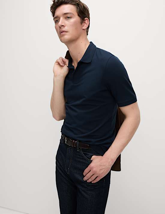 Slim Fit Cotton Rich Pique Polo Shirt