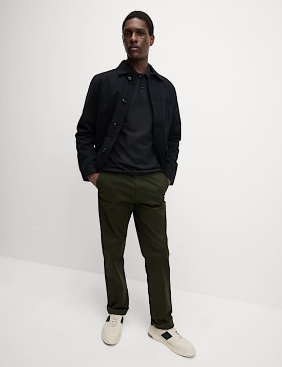 Katoenrijk piqué poloshirt met slanke pasvorm