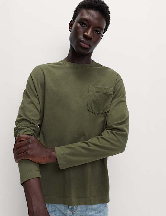 Pure Cotton Crew Neck T-Shirt