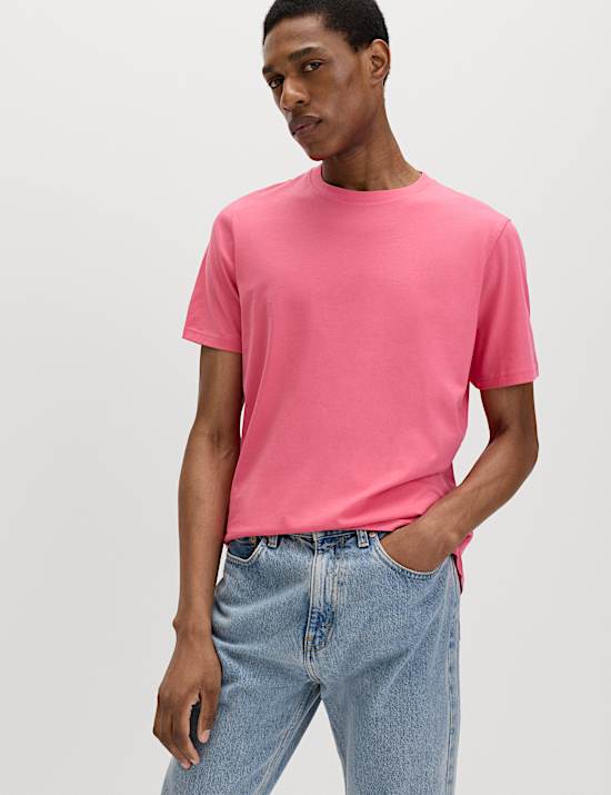 Camiseta 100 % algod&oacute;n de corte est&aacute;ndar con cuello redondo