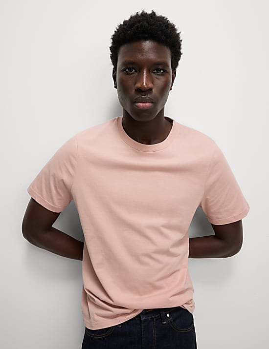 Regular Fit Pure Cotton Crew Neck T-Shirt