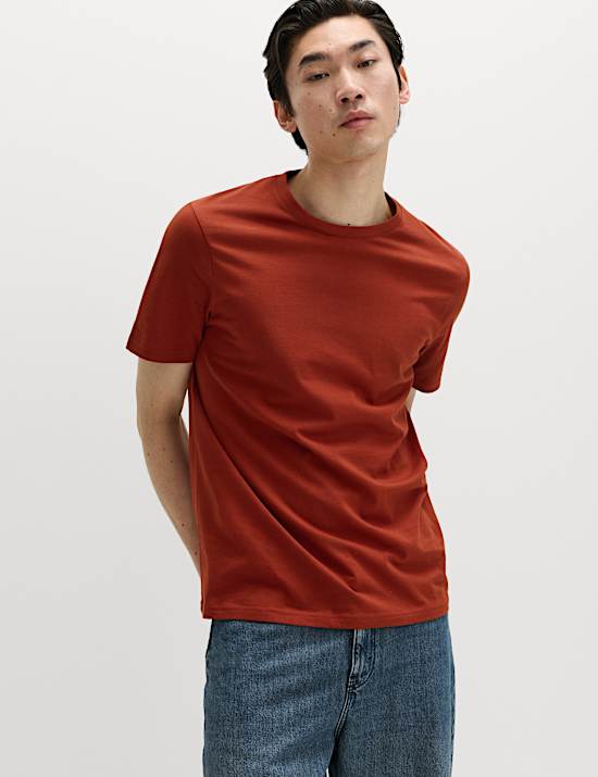 Camiseta 100 % algod&oacute;n de corte est&aacute;ndar con cuello redondo