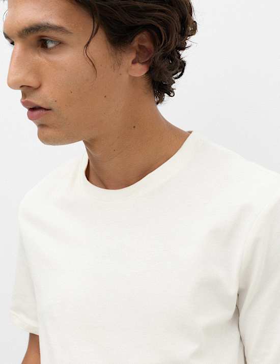 Pure Cotton Regular Fit Crew Neck T-Shirt