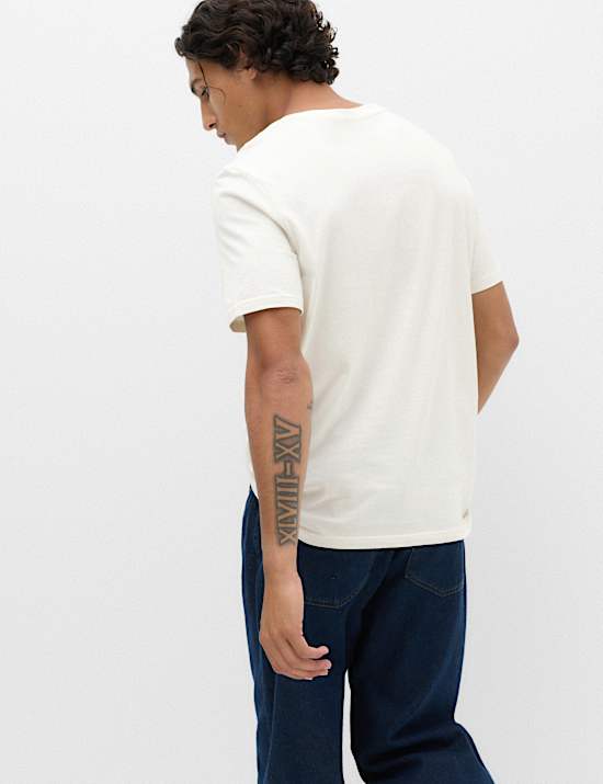 Pure Cotton Regular Fit Crew Neck T-Shirt