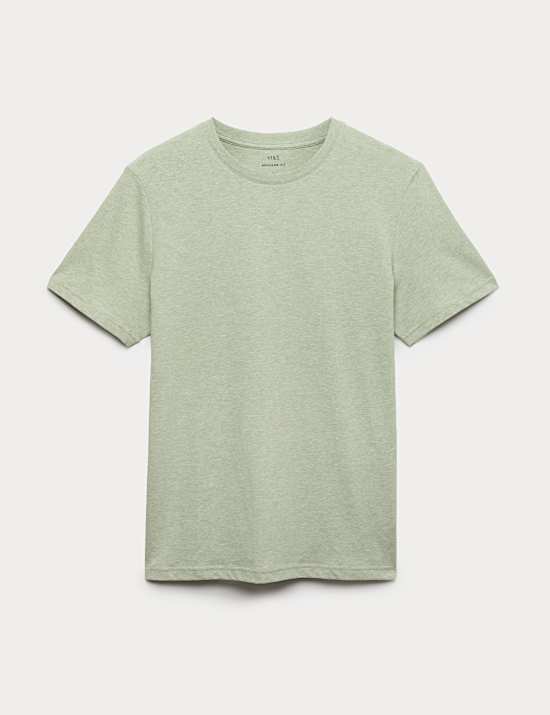 Camiseta 100 % algod&oacute;n de corte est&aacute;ndar con cuello redondo