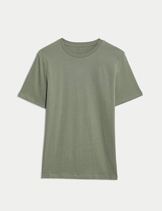 Regular Fit Pure Cotton Crew Neck T-Shirt