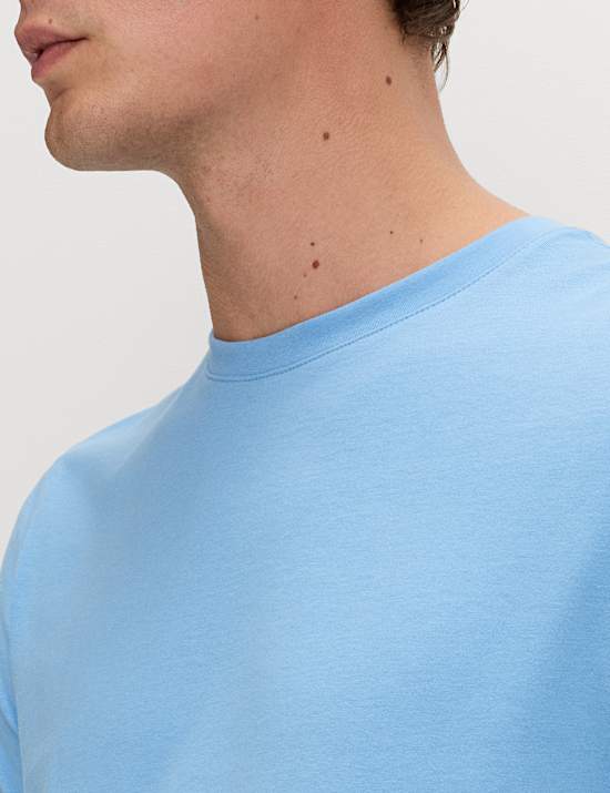 Regular Fit Pure Cotton Crew Neck T-Shirt