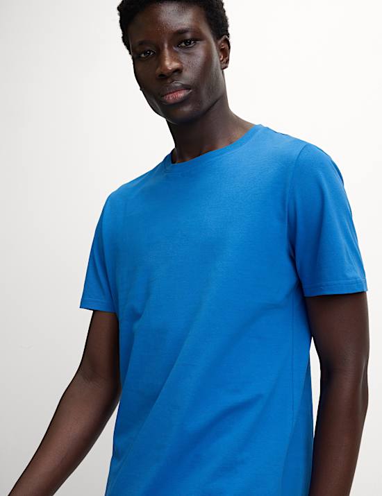 Regular Fit Pure Cotton Crew Neck T-Shirt