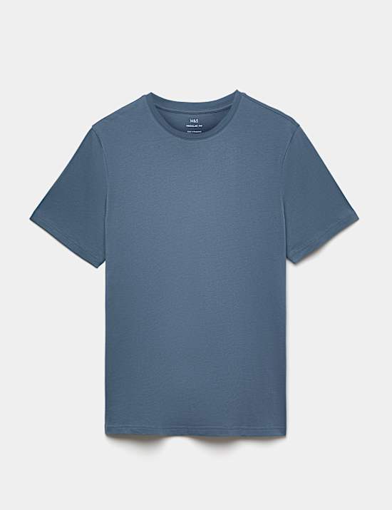 Camiseta 100 % algod&oacute;n de corte est&aacute;ndar con cuello redondo