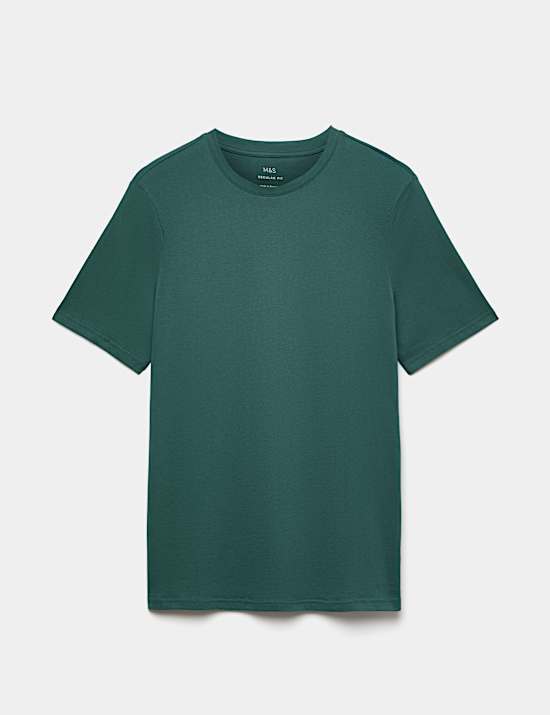 Camiseta 100 % algod&oacute;n de corte est&aacute;ndar con cuello redondo