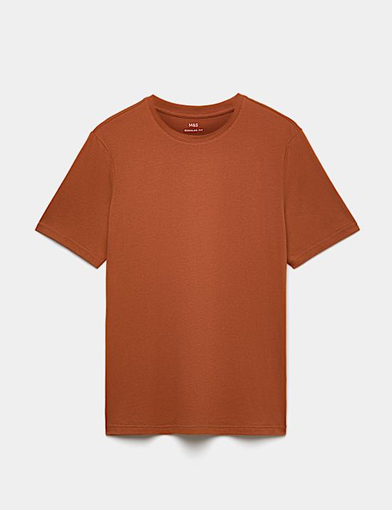 Camiseta 100 % algod&oacute;n de corte est&aacute;ndar con cuello redondo