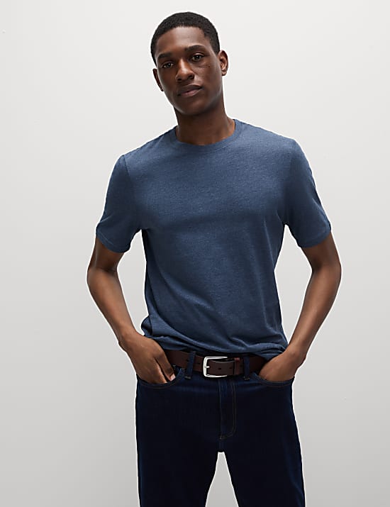 Regular Fit Pure Cotton Crew Neck T-Shirt