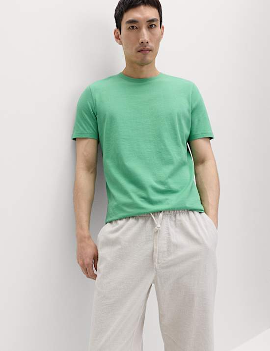 Pure Cotton Regular Fit Crew Neck T-Shirt