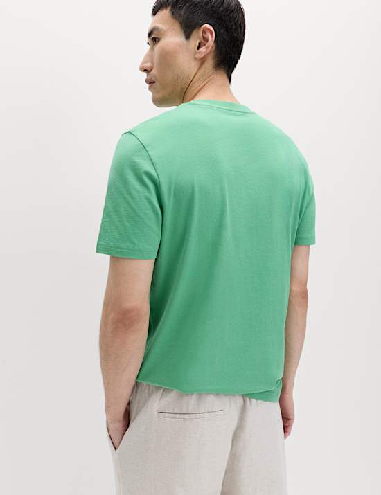 Pure Cotton Regular Fit Crew Neck T-Shirt