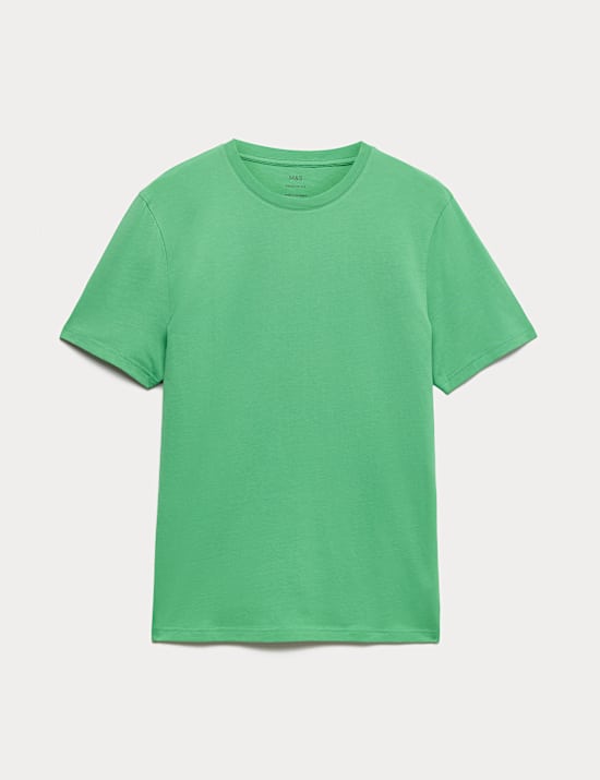 Pure Cotton Regular Fit Crew Neck T-Shirt
