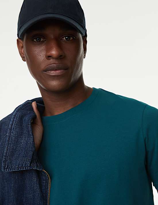 Regular Fit Pure Cotton Crew Neck T-Shirt