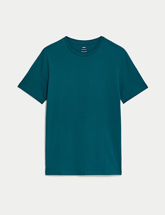 Regular Fit Pure Cotton Crew Neck T-Shirt