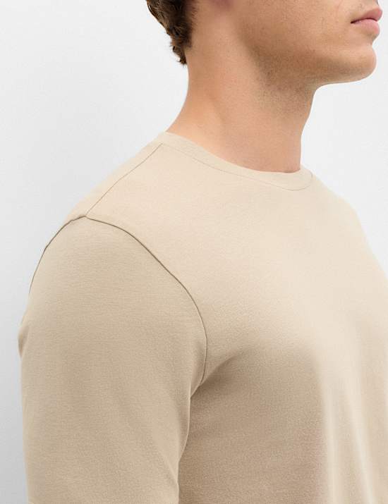 Pure Cotton Regular Fit Crew Neck T-Shirt