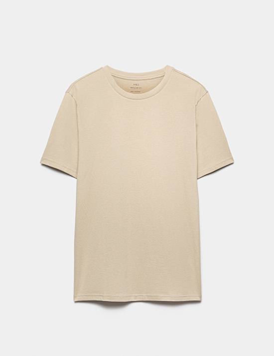 Pure Cotton Regular Fit Crew Neck T-Shirt