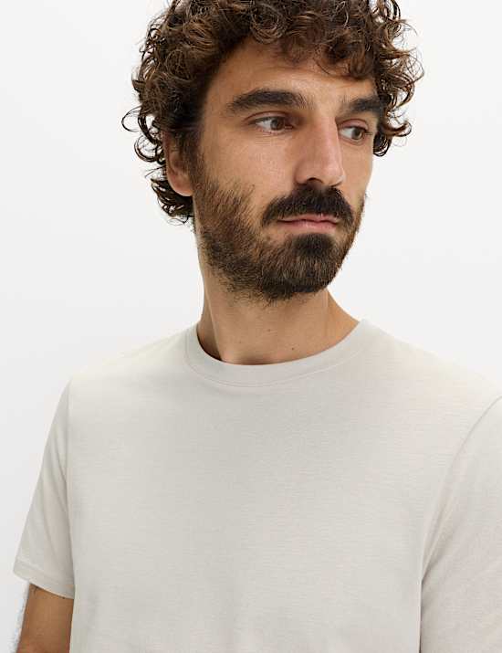 Regular Fit Pure Cotton Crew Neck T-Shirt