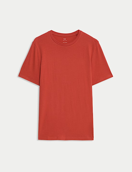 Regular Fit Pure Cotton Crew Neck T-Shirt