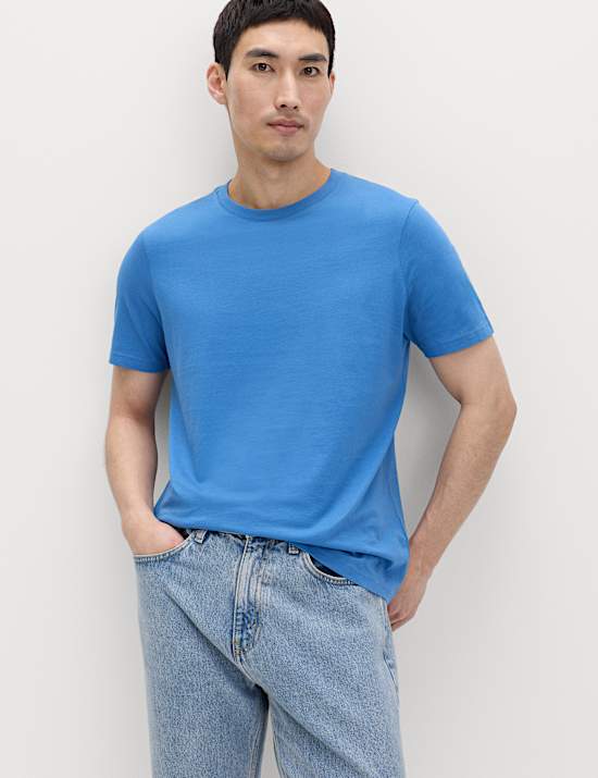 Camiseta 100 % algod&oacute;n de corte est&aacute;ndar con cuello redondo