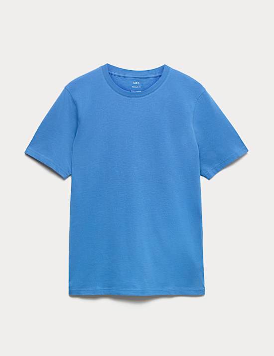 Camiseta 100 % algod&oacute;n de corte est&aacute;ndar con cuello redondo