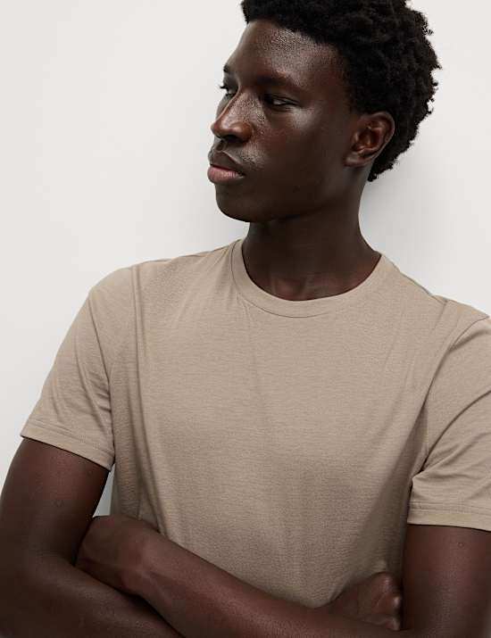 Pure Cotton Regular Fit Crew Neck T-Shirt