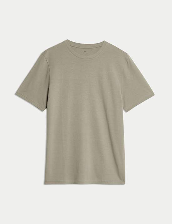 Pure Cotton Regular Fit Crew Neck T-Shirt